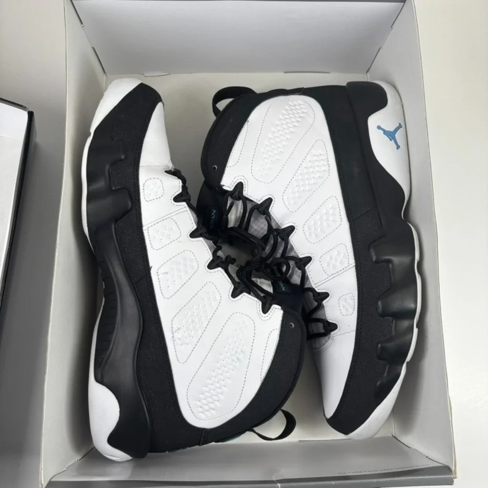 Nike Air Jordan 9 Retro University Blue Men's 13 White/Black Sneakers CT8019-140